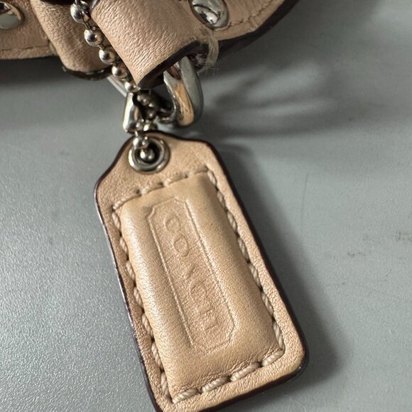 COACH Soho Shell Pearlescent Leather Flap Small Crossbody Purse Bag - Picture 11 of 16